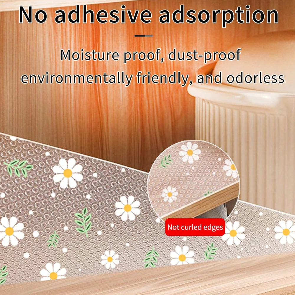 Daisy Flower Reusable Drawer Mat Kitchen