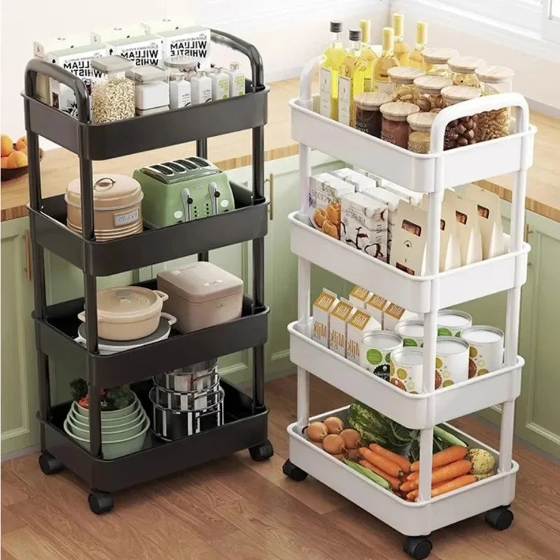 5-Tier Kitchen Storage Cart, Space Saving Organizer for Kitchen & Bathroom