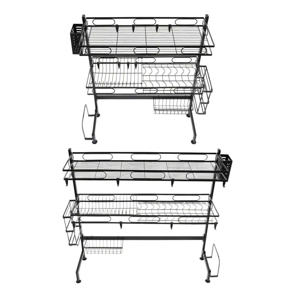 62/82cm Sink Storage Rack - Durable, Space-Saving Design for Organizing Kitchen Essentials