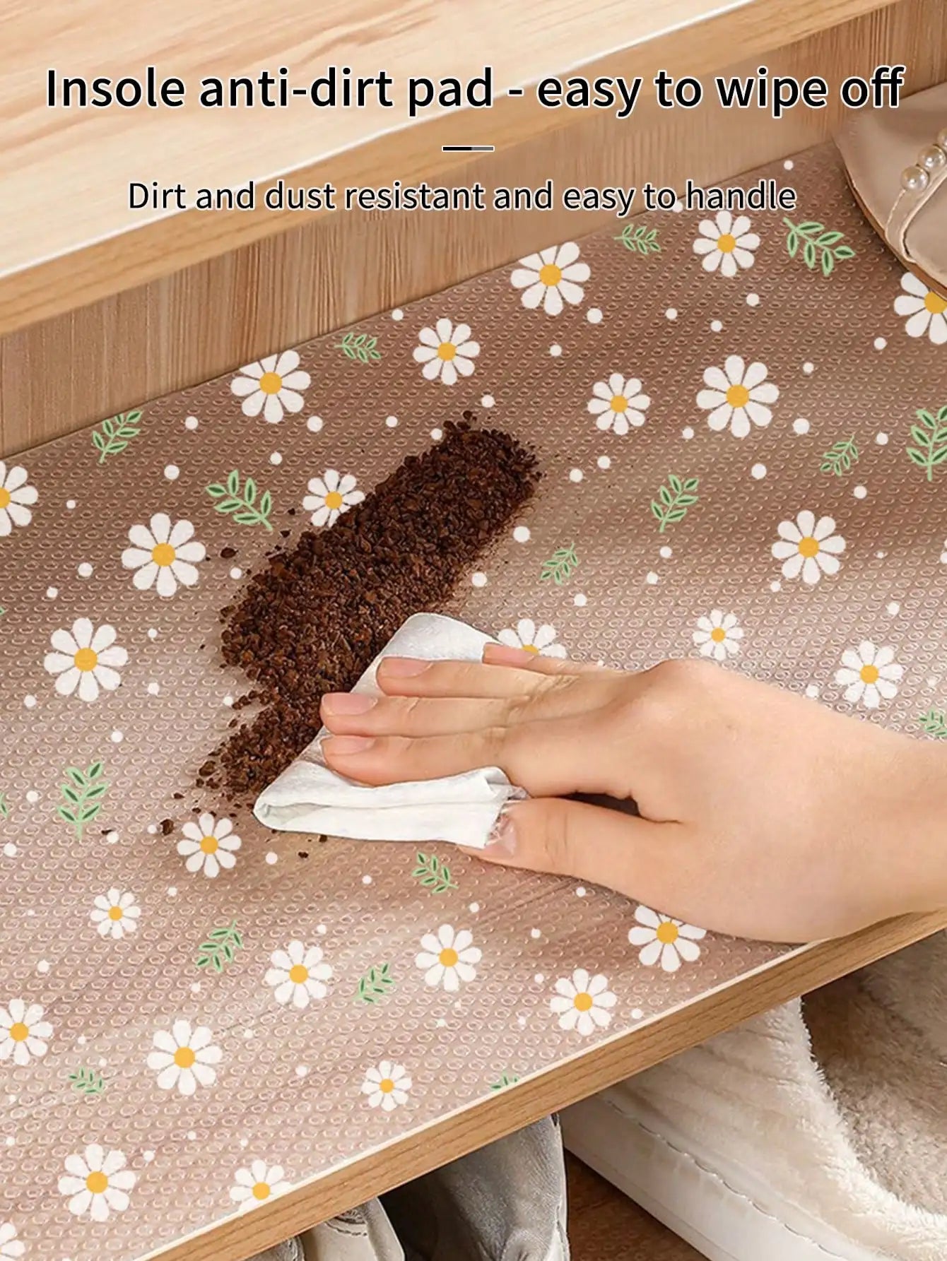 Daisy Flower Reusable Drawer Mat Kitchen