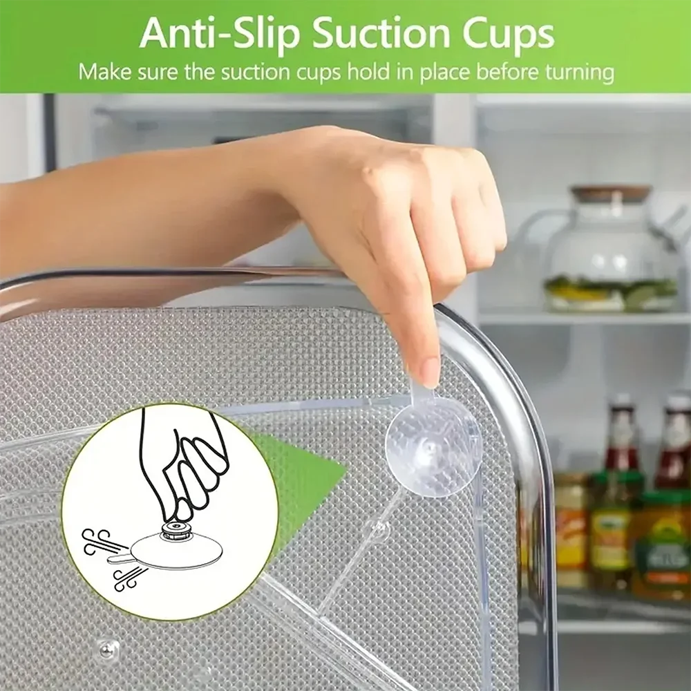 360 Rotating Fridge Organizer Tray- Space Saving Storage