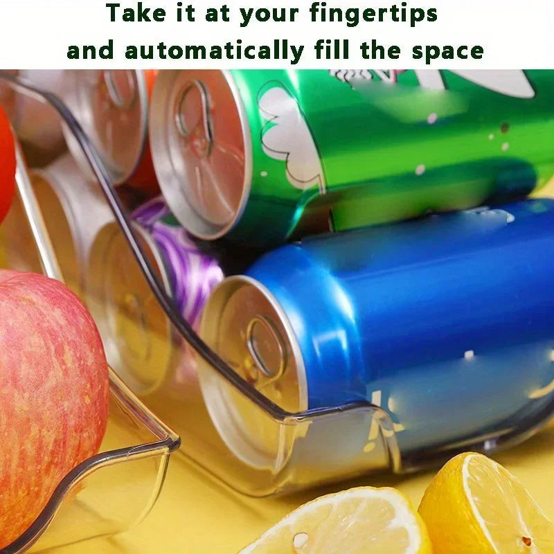 Fridge  Can Organizer  - Space Saving Rolling Dispenser