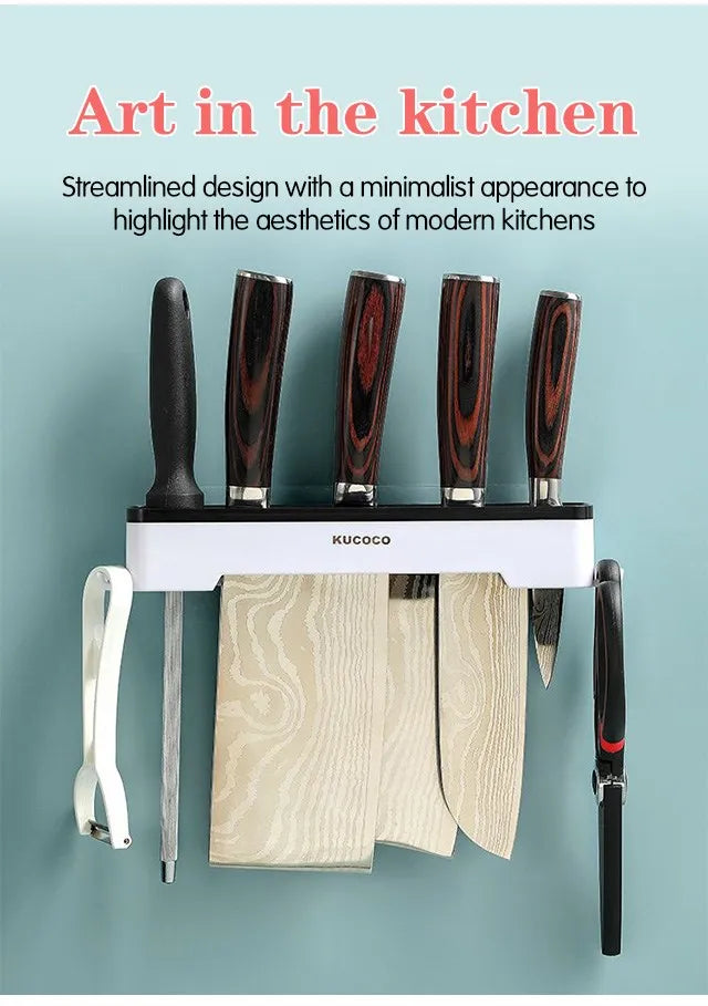 Wall Mounted Knife Holder – Space Saving Kitchen Organizer