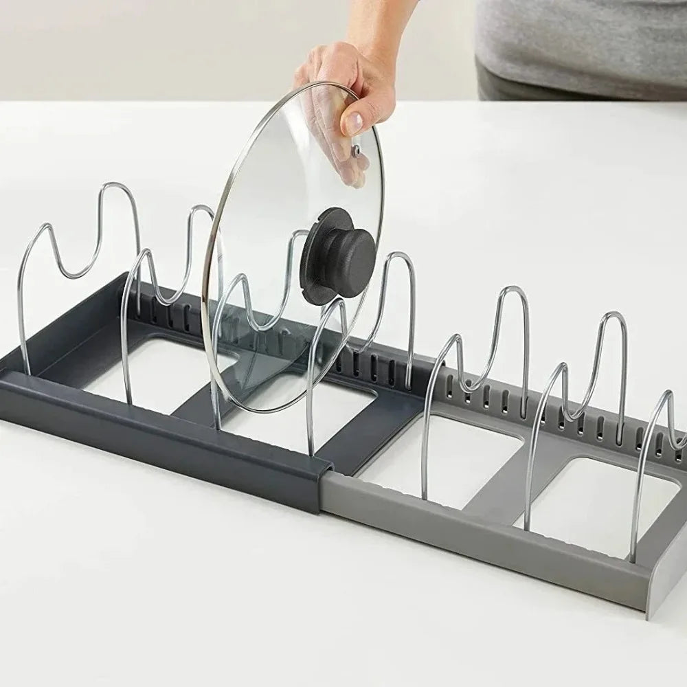 Expandable Dish Drying Rack – Adjustable Kitchen Organizer for Plates & Pots