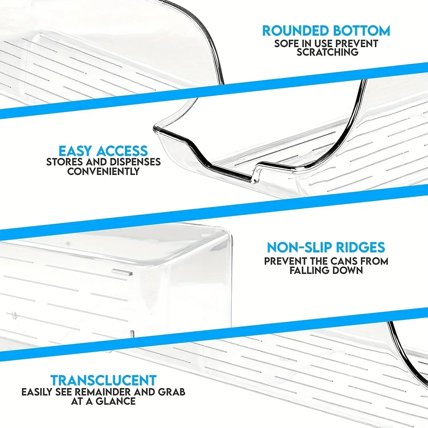 Fridge  Can Organizer  - Space Saving Rolling Dispenser