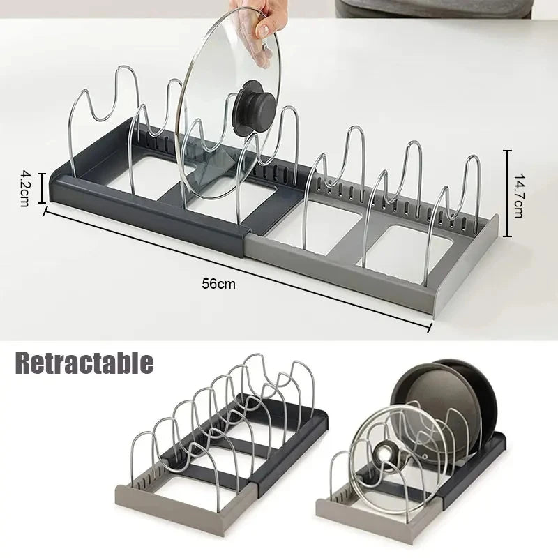 Expandable Dish Drying Rack – Adjustable Kitchen Organizer for Plates & Pots