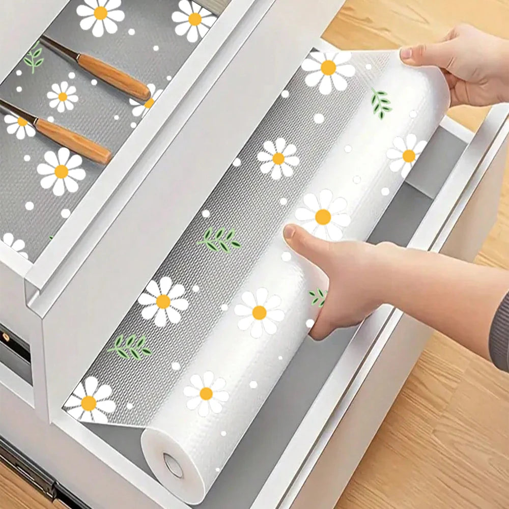 Daisy Flower Reusable Drawer Mat Kitchen