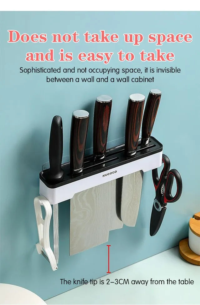 Wall Mounted Knife Holder – Space Saving Kitchen Organizer