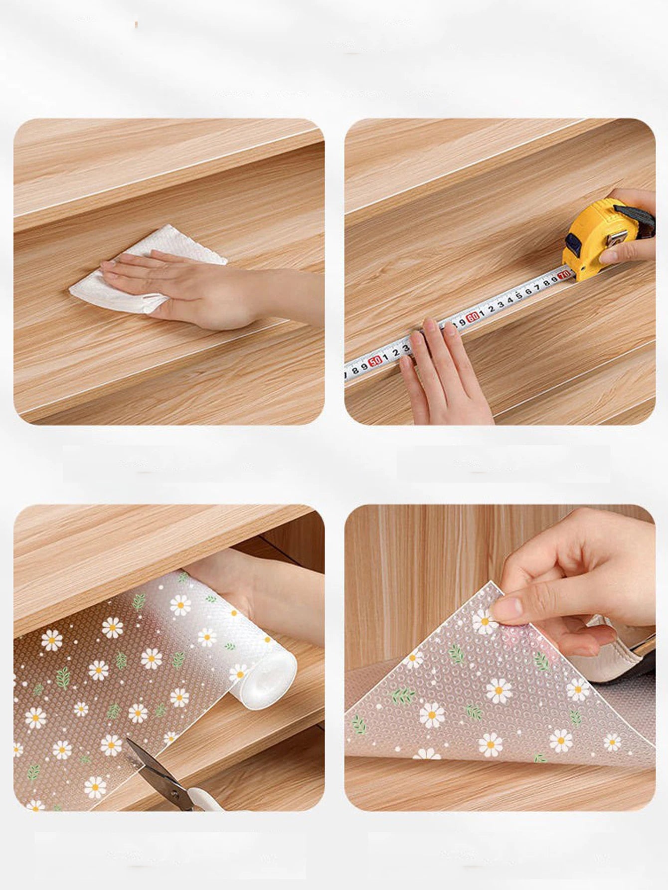 Daisy Flower Reusable Drawer Mat Kitchen