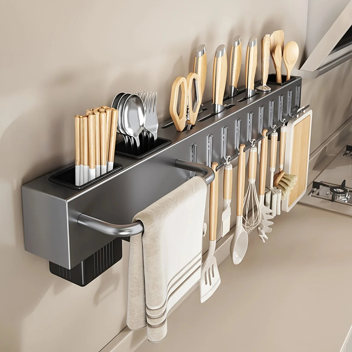 Heavy Duty  Steel Wall Mounted Kitchen Organizer
