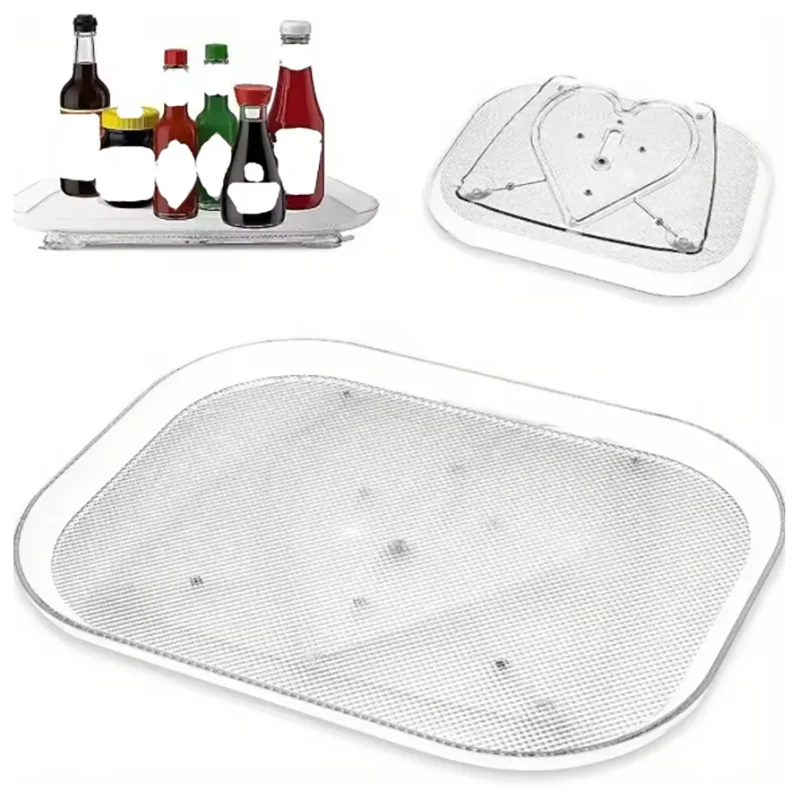 360 Rotating Fridge Organizer Tray- Space Saving Storage