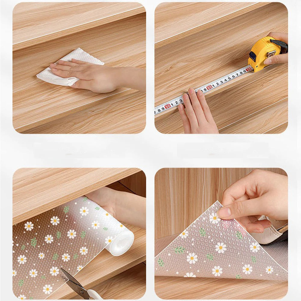 Daisy Flower Reusable Drawer Mat Kitchen