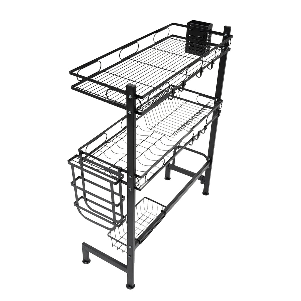 62/82cm Sink Storage Rack - Durable, Space-Saving Design for Organizing Kitchen Essentials