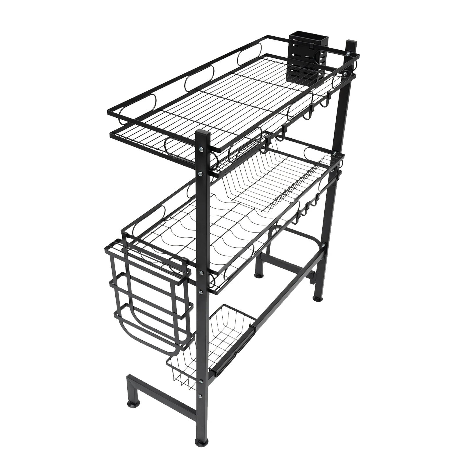 62/82cm Sink Storage Rack - Durable, Space-Saving Design for Organizing Kitchen Essentials