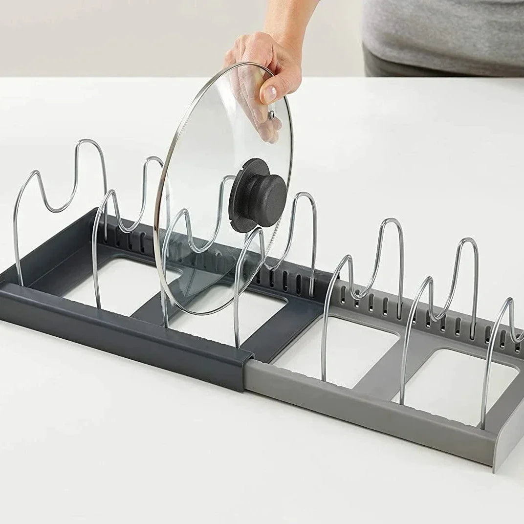 Expandable Dish Drying Rack – Adjustable Kitchen Organizer for Plates & Pots