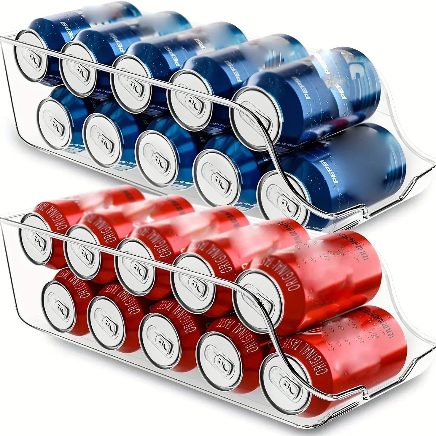Fridge  Can Organizer  - Space Saving Rolling Dispenser