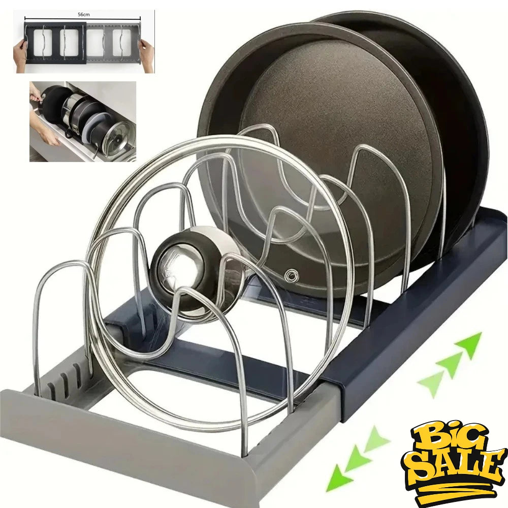 Expandable Dish Drying Rack – Adjustable Kitchen Organizer for Plates & Pots