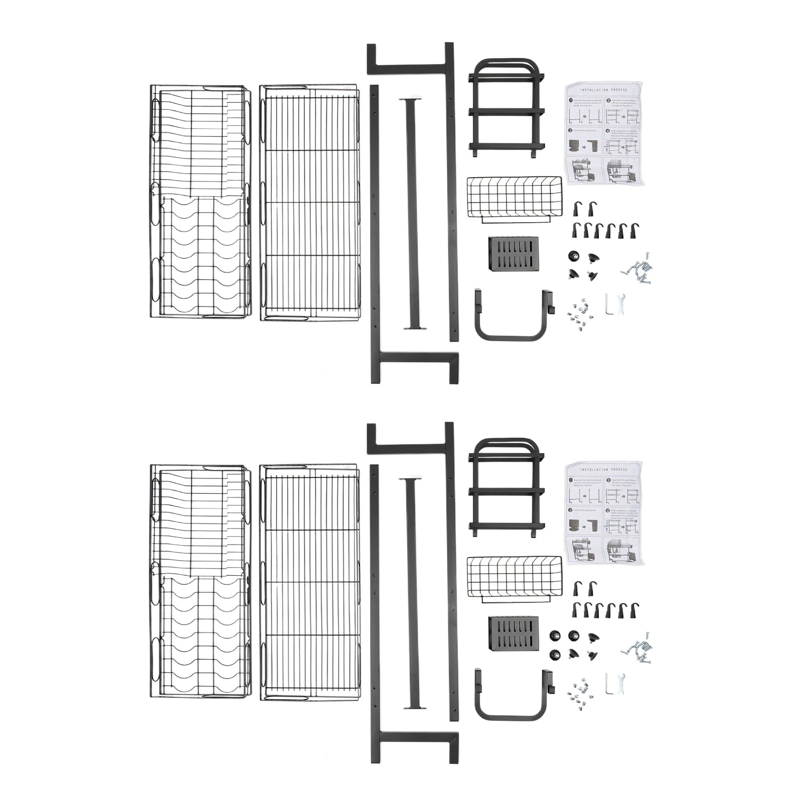 62/82cm Sink Storage Rack - Durable, Space-Saving Design for Organizing Kitchen Essentials