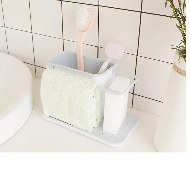 Shelf Organizer Kitchen Sink Appliance Rack Water Filter Storage Dishwashing Cloth Rack Drip Sink Box Kitchen Tools