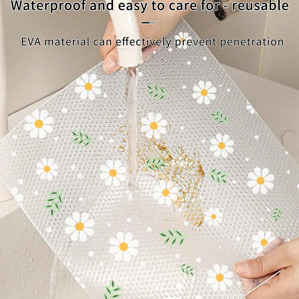 Daisy Flower Reusable Drawer Mat Kitchen