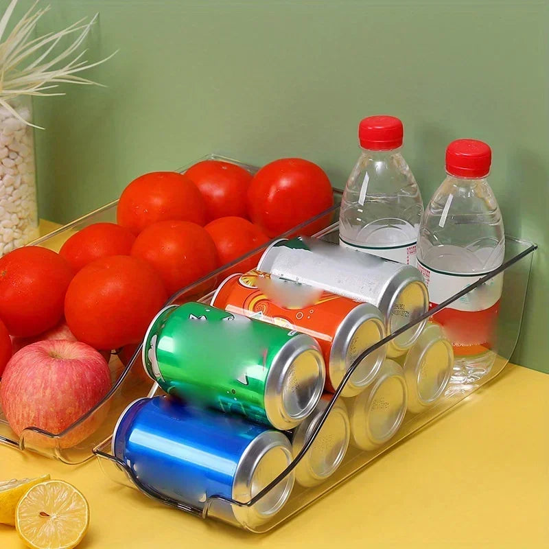 Fridge  Can Organizer  - Space Saving Rolling Dispenser
