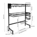 62/82cm Sink Storage Rack - Durable, Space-Saving Design for Organizing Kitchen Essentials