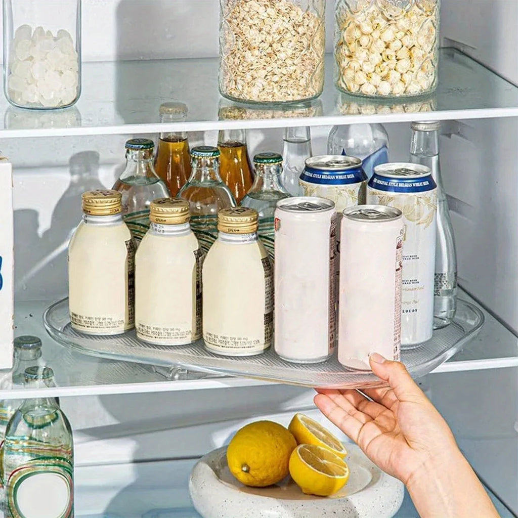 360 Rotating Fridge Organizer Tray- Space Saving Storage