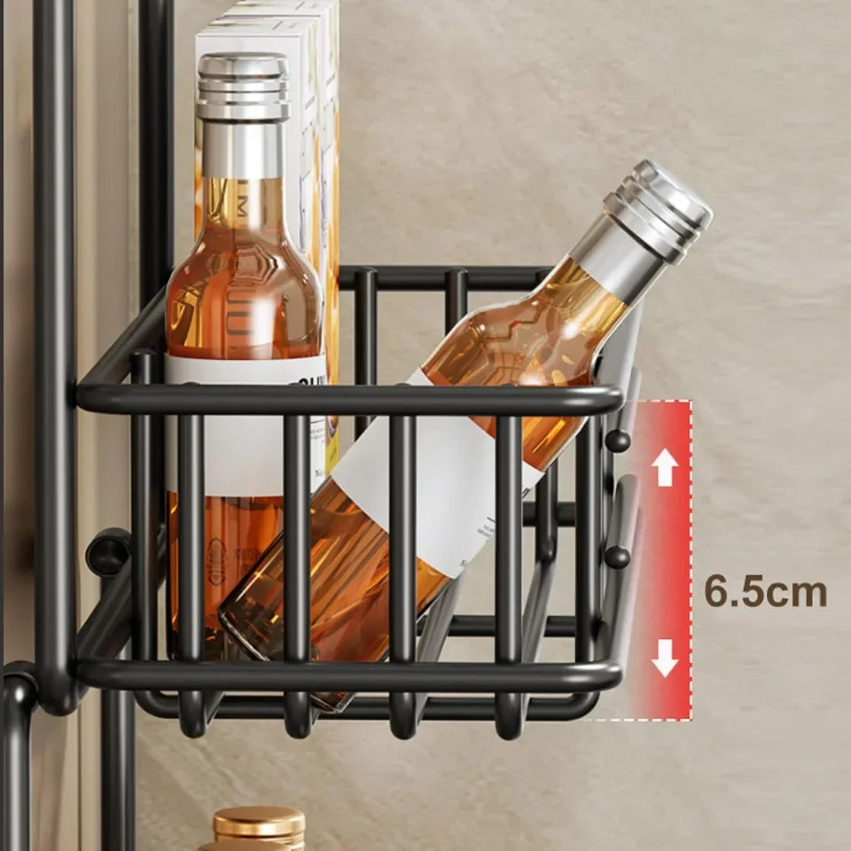 Magnetic Shelves For Fridge Side Kitchen Refrigerator Side Shelf Spice Storage Rack Space Saving Kitchen Fridge Shelf