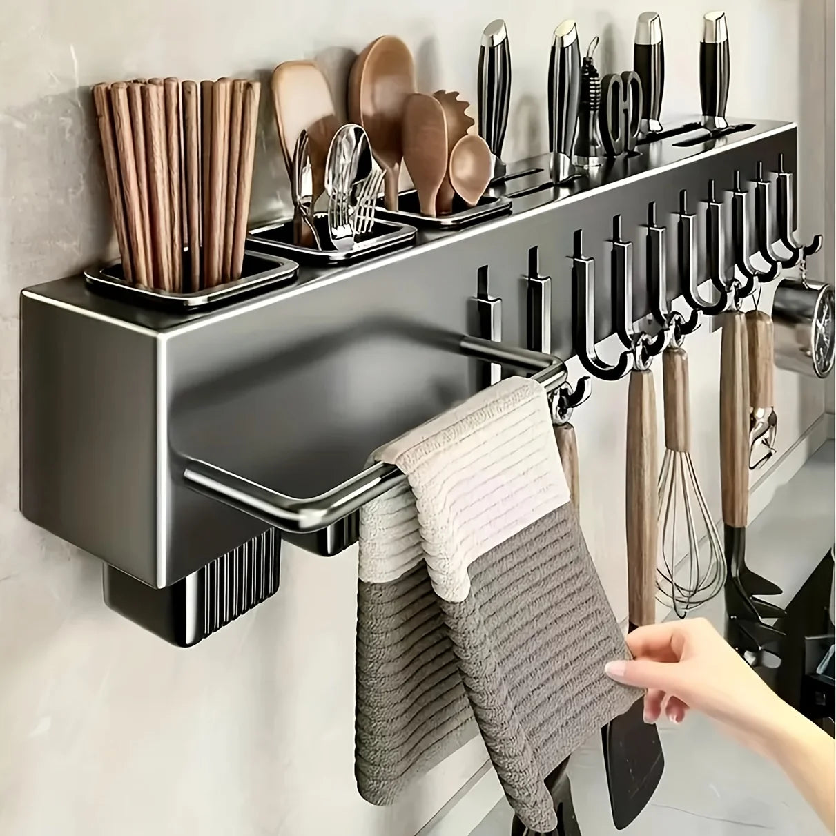 Heavy Duty  Steel Wall Mounted Kitchen Organizer